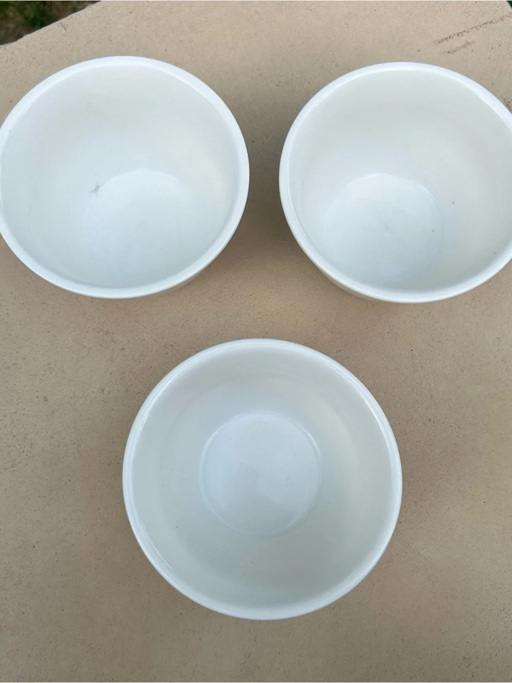 Crate & Barrel Porcelain Soup Bowls Set of 3
